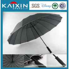 Straight Handle Auto Open Straight Golf Umbrella with Bordering